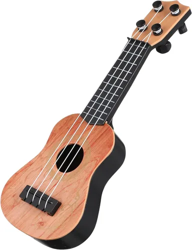 Toddmomy Mini ukelele de juguete para niños de 9.84 pulgadas pequeño modelo de guitarra de plástico instrumento musical juguete educativo para el
