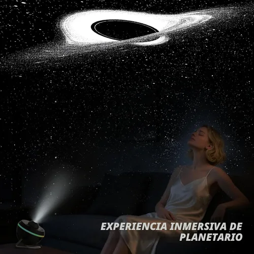 Miniatura 9 de Proyector de galaxia, proyectores de estrellas, planetario para el hogar, techo, cielo estrellado, luz nocturna con tira de luz, proyector de Negro
