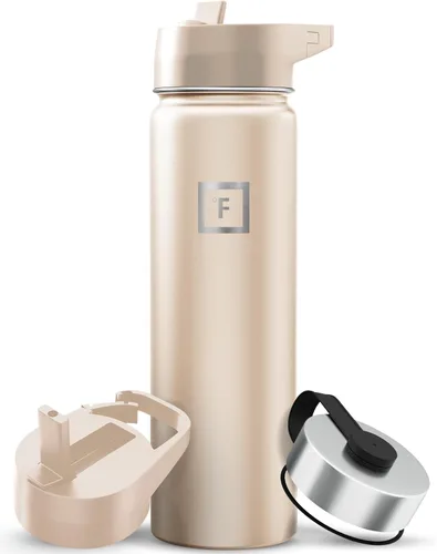 Miniatura 65 de IRON °FLASK Frasco de hidratación para acampar y senderismo con pajilla, botella de agua deportiva de acero inoxidable con aislamiento de boca