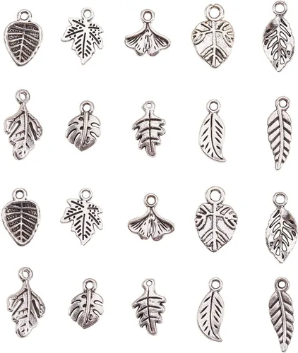 Miniatura 8 de Airssory Vida Religión Corazón Ojo Letra Número Naturaleza Flor Planta Fruta Animal Lucky Antique Charms, Plata, No es una piedra preciosa