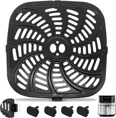 Miniatura 10 de ZuKaYeHome Placa de parrilla para freidora de aire para Gourmia GAF566 GAF536 GAF556 5QT, antiadherente de 8.8 x 8.4 pulgadas, piezas de repuesto