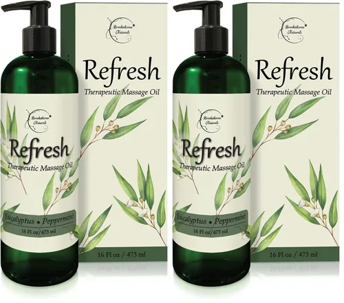 Miniatura 7 de Aceite de masaje refrescante para terapia de masaje con aceites esenciales de eucalipto y menta, todo natural, ideal para dolores musculares. Ideal