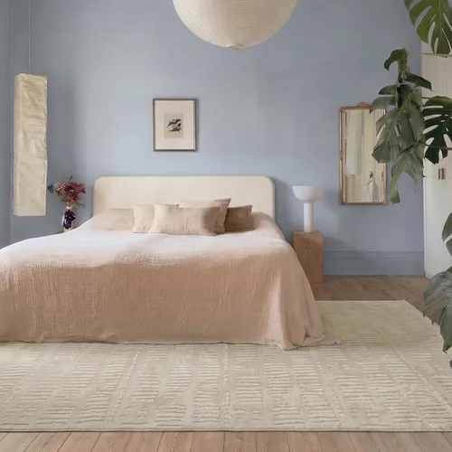 Miniatura 7 de Revival Rugs Alfombra Shell de 4 x 6 pies para cocina, dormitorio, comedor, lavable, 100% reciclada, certificado Oeko-TEX, moderna, pelo mediano