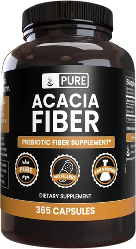 Pure Original Ingredients Fibra de acacia (365 cápsulas) sin magnesio o rellenos de arroz, siempre pura, verificada por laboratorio