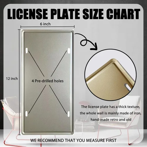 Miniatura 2 de Placa de matrícula de Wyoming de aluminio, placa decorativa de automóvil novedosa, placas de matrícula de 12"x6" para el frente del automóvil, placa