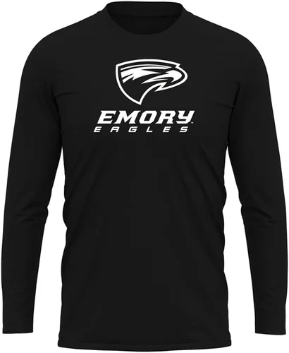 Miniatura 139 de Camisa deportiva de manga larga oficial de la NCAA Collegiate para hombre, colección negra con logotipo primario