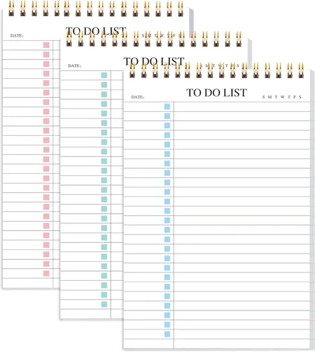 Miniatura 10 de Bloc de notas de lista de tareas, bloc de notas diario sin fecha con lista de tareas pendientes, planificador de lista de verificación, bloc