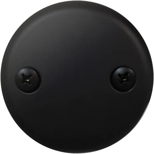 Miniatura 3 de Westbrass Twist & Close - Juego de molduras para bañera con placa frontal de desbordamiento de dos agujeros, negro mate, D94-2-62 Mate negro