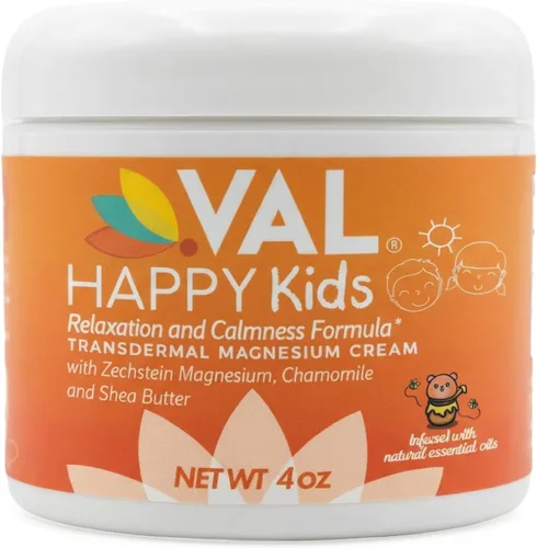VAL Crema de magnesio para niños | Relajación para rutina diurna y para dormir | Cloruro de magnesio Zechstein suave | Apoyo para la calma y el