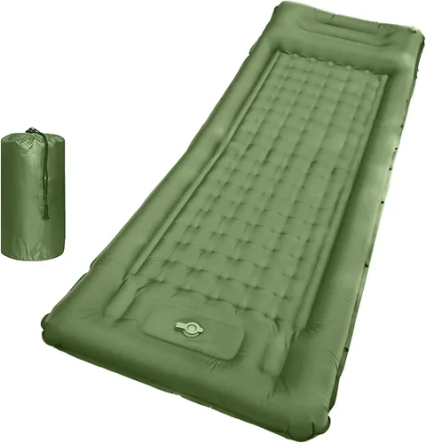 Miniatura 8 de SEVNPRIME Colchoneta de dormir para acampar de 78 x 29 x 5 pulgadas, colchón de aire compacto e impermeable mejorado, bomba de pie incorporada