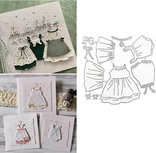 Delantal de bebé, marco de corte de metal, delantal de estrella y luna, falda para colgar troquelados, troqueles de corte DIY Scrapbooking Artist