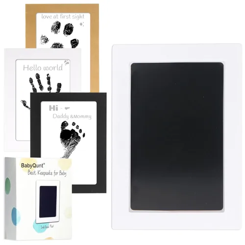 Miniatura 11 de Kit de manos y huellas de bebé sin tinta, kit de almohadilla de tinta de tacto limpio, sello de pie de mano para bebé, paquete de 4 almohadillas