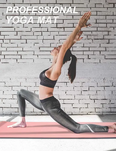 Miniatura 7 de Tapete de yoga con correa, 1/3 pulgadas extra gruesa, de doble cara, antideslizante, tapetes profesionales de TPE para mujeres y hombres, tapete