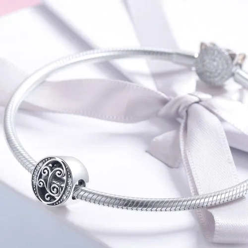 Miniatura 105 de BETTY&SARAH dije de plata esterlina 925 con forma de letra, para pulseras Pandora, letra del alfabeto, joya, regalo para mujer