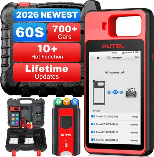Autel MaxiIM KM100 (X) Escáner OBD2, herramienta de escaneo de automóvil 2026, actualizaciones gratuitas de por vida, diagnóstico BT inalámbrico VCI