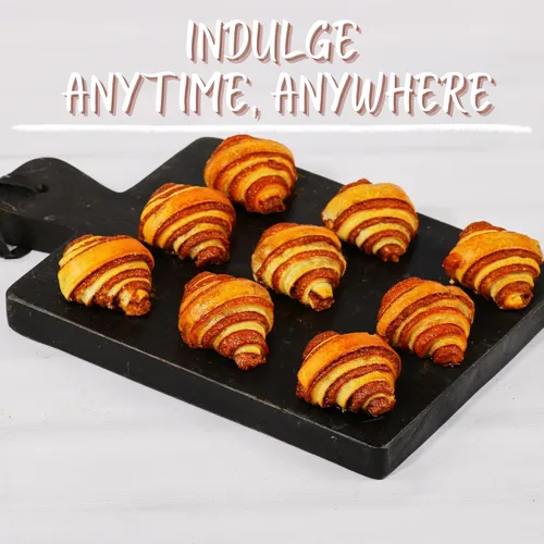 Miniatura 6 de Rollos de canela Bollos de canela Pastelería de desayuno Rugelach Pasteles Croissants de canela Sin colorantes añadidos Sin lácteos