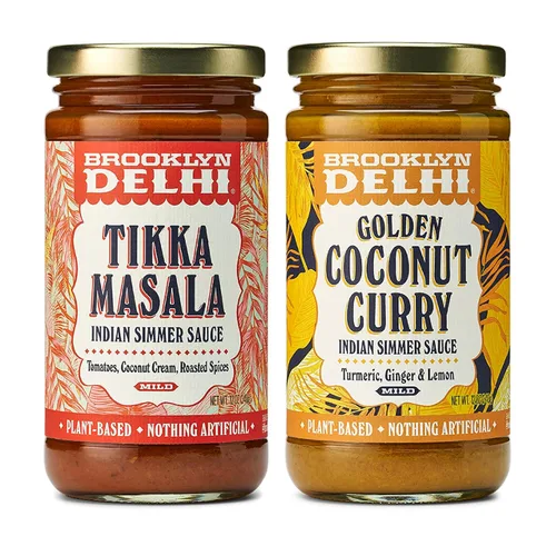 Miniatura 12 de Brooklyn Delhi Masala de mantequilla de anacardo - Salsa india a fuego lento con tomates crema de anacardo, pimentón dulce, 12 onzas, lo