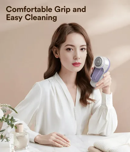 Miniatura 5 de Afeitadora de Tela Recargable, Afeitadora de Suéteres, Removedor de Pelusas Eléctrico con Cuchillas de 6 Hojas, Removedor de Pelusas para Ropa