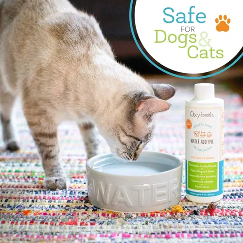Miniatura 3 de Oxyfresh Premium Cuidado dental para mascota, aditivo para el agua, elimina el mal aliento, combate sarro, placa, solo tienes que añadirla al agua