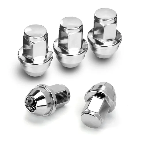 Miniatura 15 de Dynofit Tuercas de llanta OEM de 14 x 2 para F150 2000-2014, tuercas sintonizadoras de acero de fábrica de una sola pieza compatibles con Ford