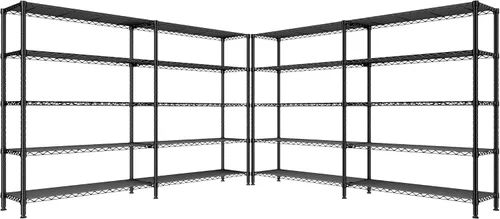 REIBII Estantes de almacenamiento de 70 pulgadas de ancho, servicio pesado, carga 1600 libras, estantería de metal, unidad de estantería de alambre