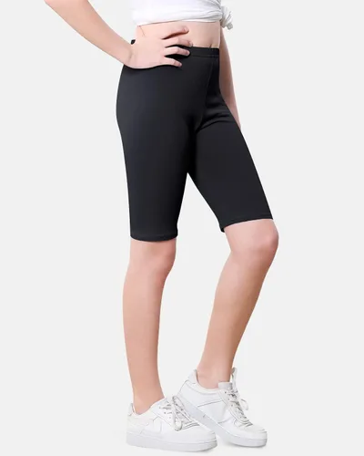 Miniatura 3 de Domee Pantalones cortos de ciclismo para niñas, para debajo de los vestidos, leggings cortos de algodón, paquete de 3