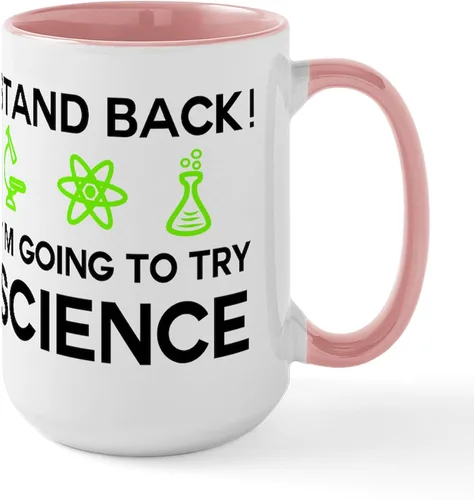 Miniatura 10 de CafePress Im Going To Try Science! Taza de café de cerámica, taza de té, 15 onzas