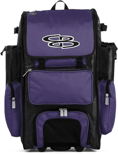 Miniatura 96 de Boombah Rolling Superpack - Bolsa para equipo de béisbol/sóftbol, varios colores, mango telescópico y capacidad para 4 murciélagos, versión