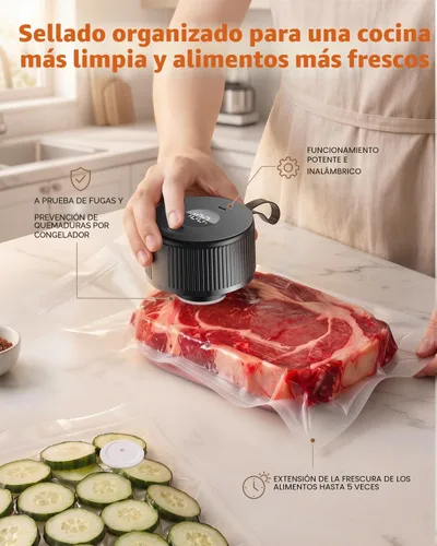 Miniatura 4 de Kit de sellado al vacío eléctrico de tarros Mason [actualizado en 2026] Sellador automático inalámbrico para frascos de boca ancha y regular