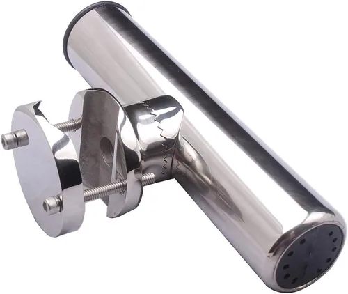 Miniatura 3 de Tournament Style Fishing Rod Holders, Stainless Steel Fishing Rod Holder Clamp-on 1 1/4" to 2" Rails for Boat, Side Mount Rod Holder for Marine