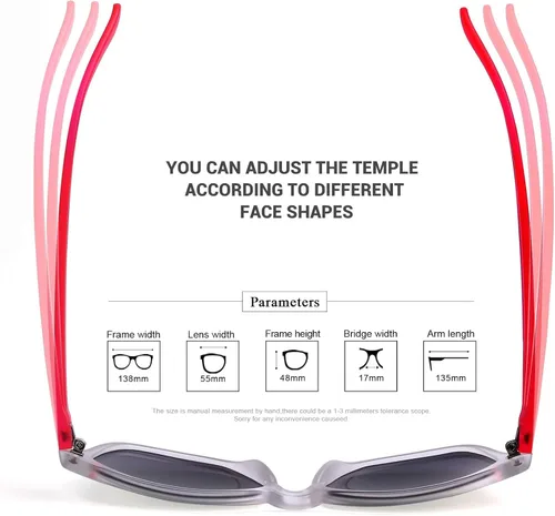 Miniatura 4 de Gafas de sol para mujer UV400 espejadas, apto para exteriores, vacaciones, conducción