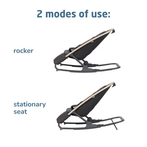 Miniatura 4 de Maxi-Cosi Kori - Asiento mecedor de bebé 2 en 1 para bebés, silla mecedora de bebé, portátil para bebés, grafito clásico