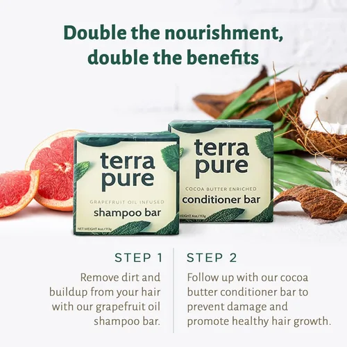 Miniatura 6 de Terra Pure Barra acondicionadora Manteca de cacao enriquecida por 1-Shoppe Sin plástico, sin jabón, vegano, a base de plantas, sostenible