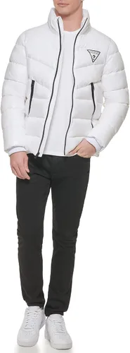 Miniatura 2 de GUESS Acolchado con cremallera de gran tamaño con logotipo de peso medio para, Blanco