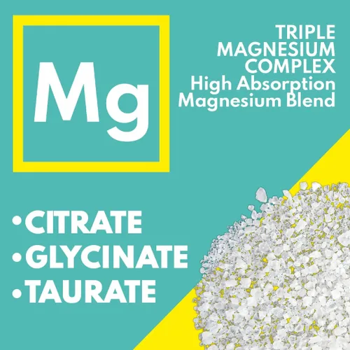 Miniatura 5 de VAL Complejo triple de magnesio de 400 mg (glicinato, taurato y citrato) para relajación muscular, sueño y energía tranquila, vegano, sin OMG, 90