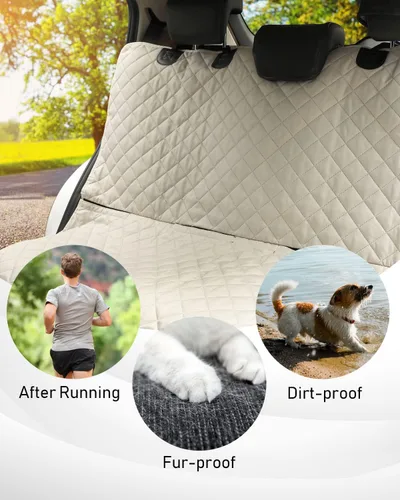 Miniatura 6 de PETICON Fundas de asiento de banco de mascotas impermeables a prueba de arañazos para automóviles, SUV, funda antideslizante duradera para asiento
