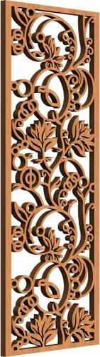 Miniatura 128 de 9 3/8"W x 24 3/8"H x 1/4"T Caspio Decorativos Paneles De Pared De Madera De Calado, Roble Rojo rojo (Red Oak)