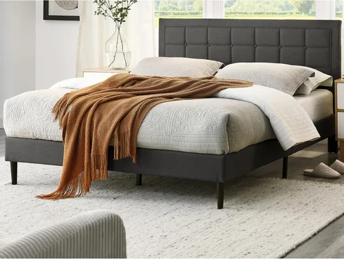 Classic Brands Mornington - Base de cama y cabecera tapizadas