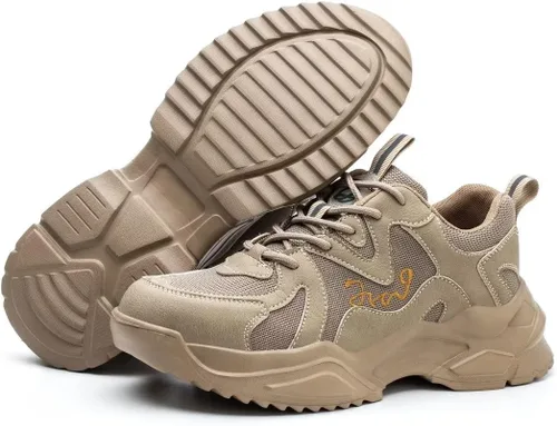 Miniatura 8 de Zapatos de punta de acero para hombres y mujeres, ligeros, indestructibles, a prueba de pinchazos, cómodos zapatos de seguridad para uso industrial