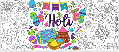 Miniatura 10 de Dvbonike Póster Jumbo de Mandala Navideño para Colorear Póster Gigante de Papel Feliz Navidad para Colorear Póster DIY de Dibujo en Blanco Arte
