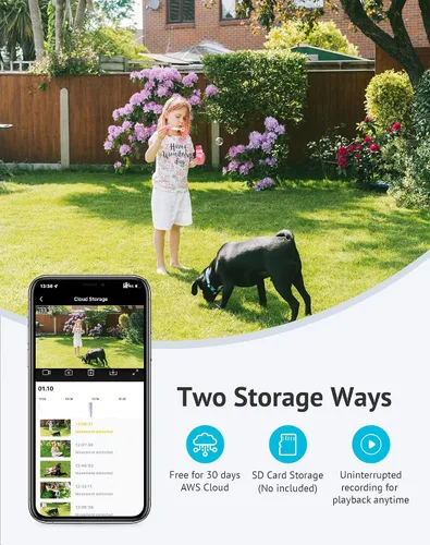 Miniatura 9 de LaView Cámara de seguridad 2K para exteriores con visión nocturna a color, cámaras con cable de 3MP para seguridad del hogar, cámara impermeable