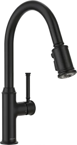 Miniatura 11 de Lava Odoro Grifo de cocina cromado con rociador desplegable, grifo de fregadero de cocina de un solo orificio, grifo de cocina de una sola manija