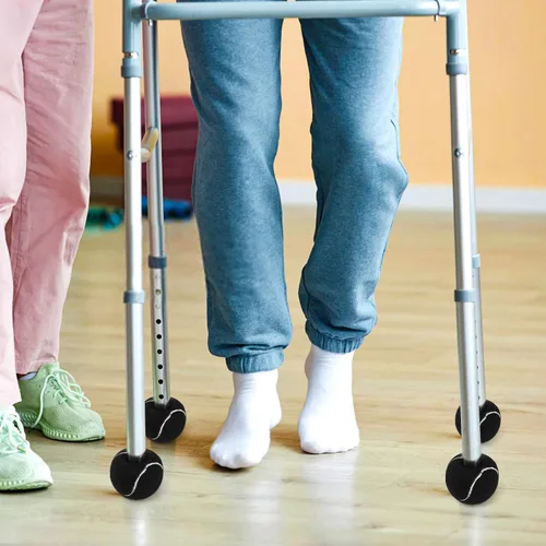 Miniatura 6 de Hiceeden 24 pelotas de tenis precortadas para caminantes, pelotas antideslizantes resistentes, de larga duración para silla, escritorio, patas