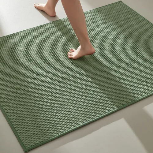Miniatura 100 de TYUU Alfombras de Baño Antideslizantes Lavables, Tapete de Baño Súper Absorbente Delgado de Pila Baja para Secar Rápido, Alfombra de Baño Pequeña
