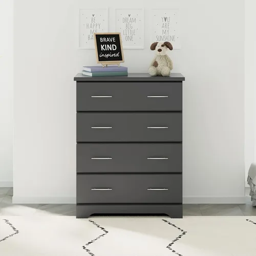 Miniatura 2 de Storkcraft - Cómoda de 4 cajones Brookside (color gris), con certificado GREENGUARD Gold, para habitación de bebé o niños, organizador