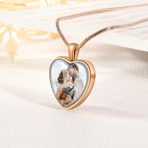 Miniatura 5 de Bivei Collar con etiqueta de perro collar grabado con foto personalizada para hombres collar con etiqueta de perro militar con imagen personalizada