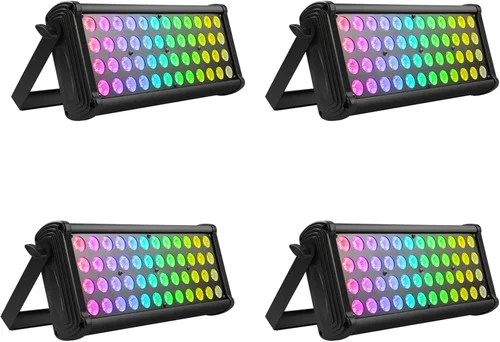 Miniatura 10 de U`King Barra de luz LED para escenario, 80 W, 48 LED, RGB Dj, barra de luces 2/8/12 DMX, reproducción automática, luz estroboscópica activada por