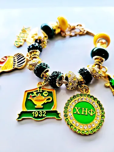 Miniatura 2 de Pulseras con dijes personalizados de hermandad, Esmalte, estrás