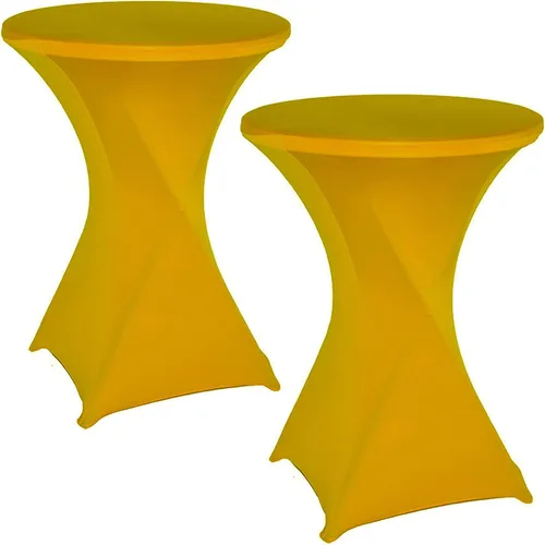 Miniatura 7 de Jeloris Paquete de 2 manteles redondos de elastano elástico de elastano de 32 x 43 pulgadas, color negro, para bodas, banquetes, eventos, fiestas