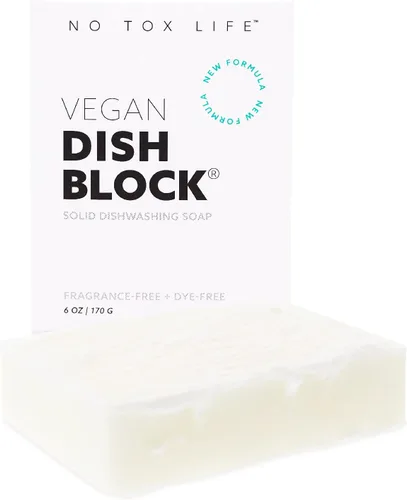No Tox Life DISH BLOCK - Libre de Colorantes y Fragancias - Jabón para Platos Cero Residuos